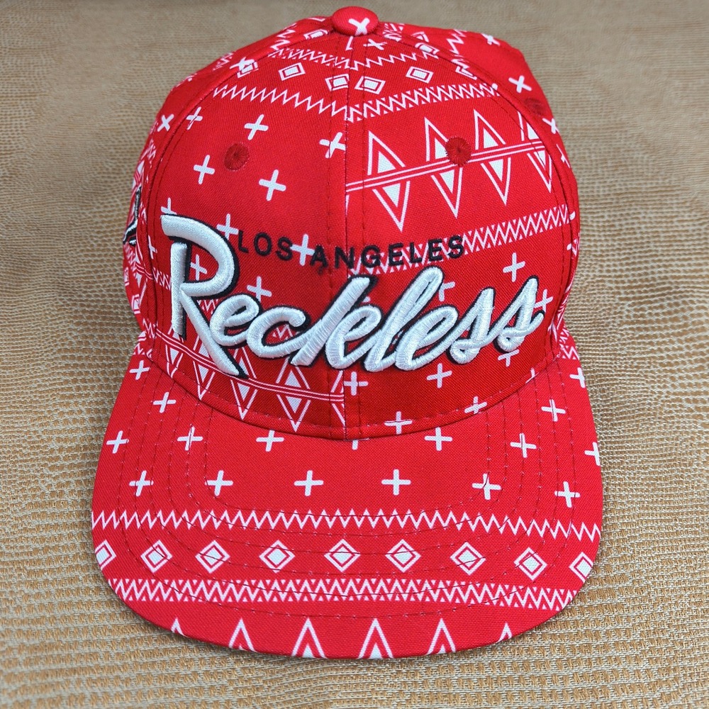 Young & Reckless Los Angeles Red Tribal Print Snapback Hat One Size Fits‎ Most